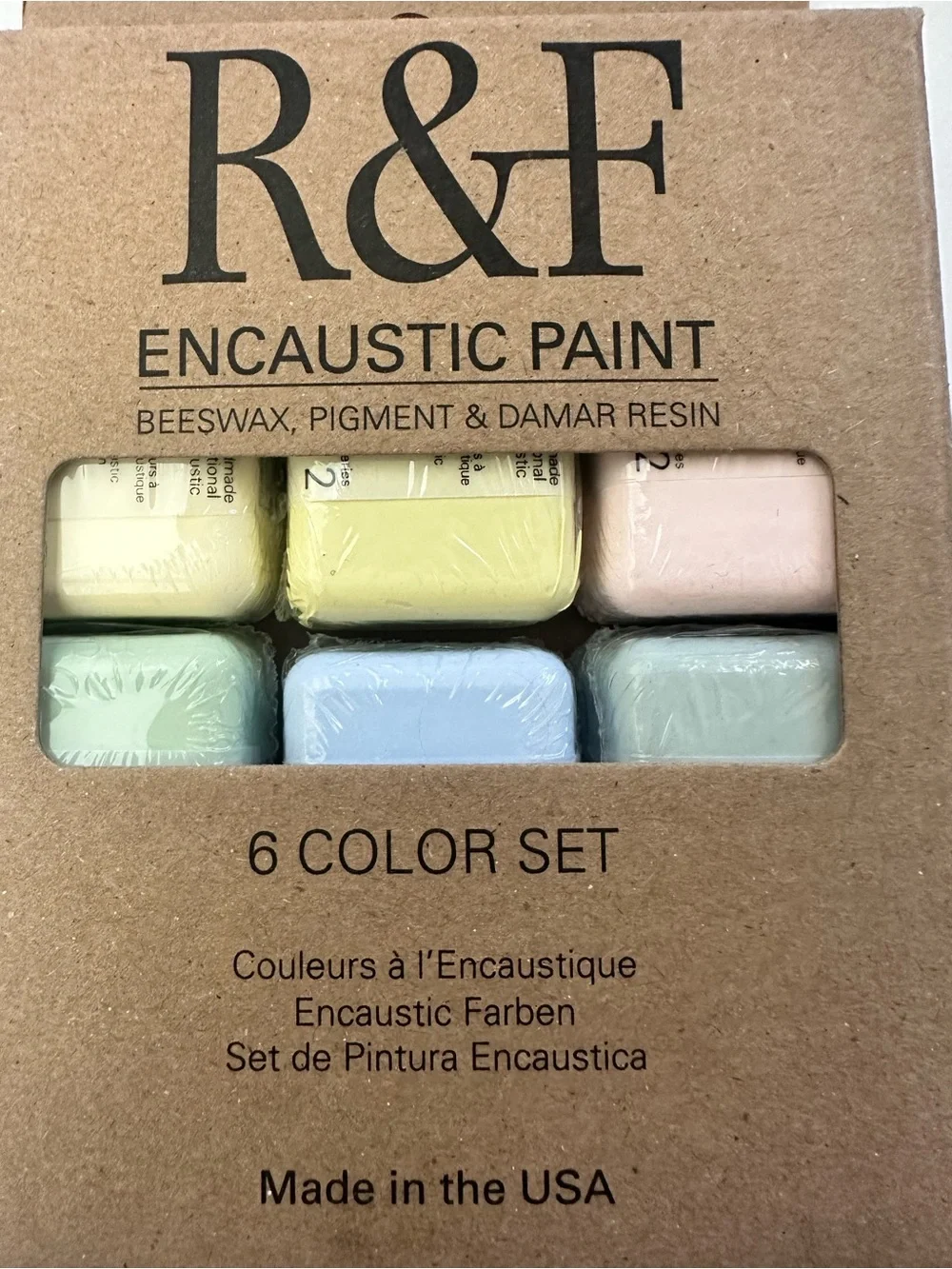 Encaustic Paint 6-Color Pastel Set - Soft Pastel Shades